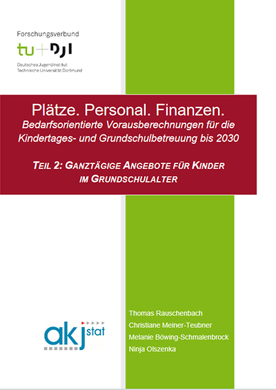 Cover der Broschüre "Plätze. Personal. Finanzen"